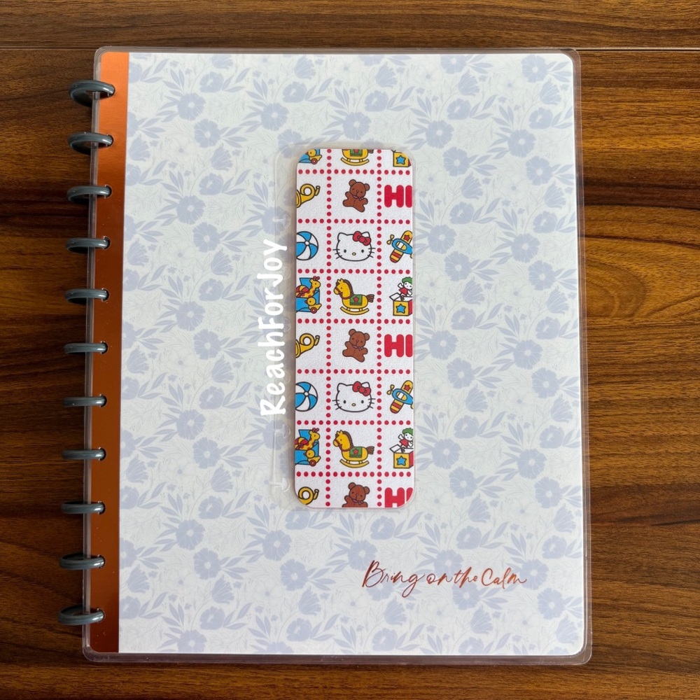 Happy Planner Bookmark Hello Kitty Page Holder Handmade Red White Teddy Bear